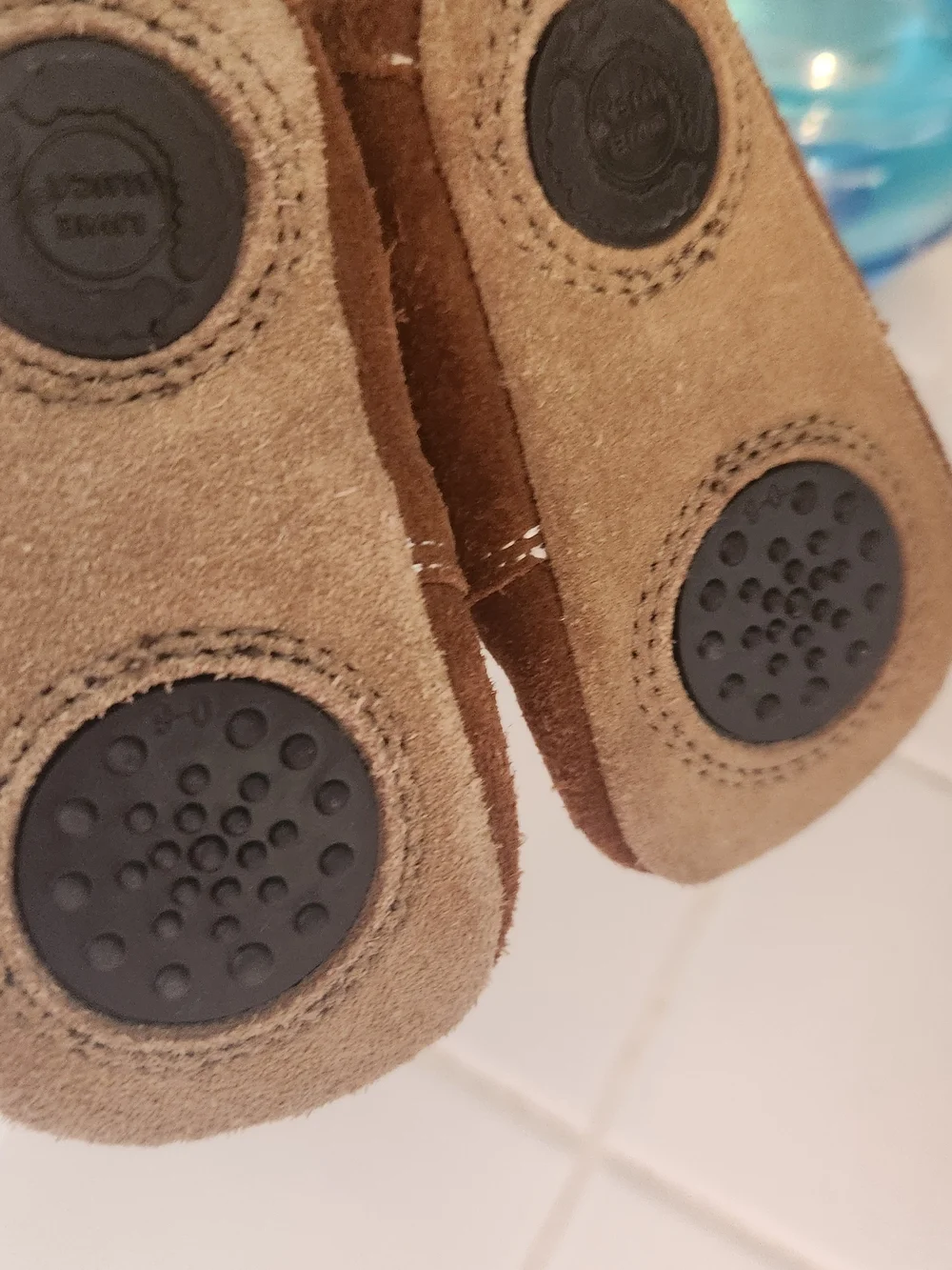 Livie & Luca BENNY Brown Suede Baby Shoes with Button Strap 0-6 MONTHS MOCCASIN